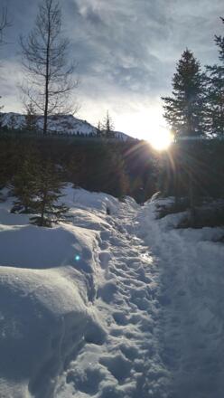 Angertal winter - sneeuwrakettentrail