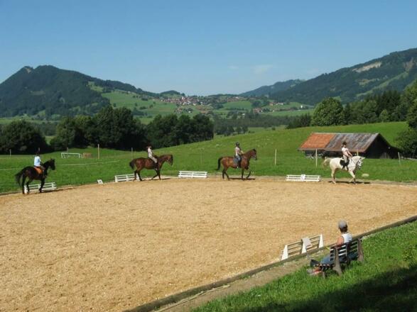 Sandplatz des Reitstalls