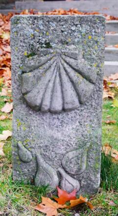 Bamberg - Jakobsstele vor der Jakobskirche