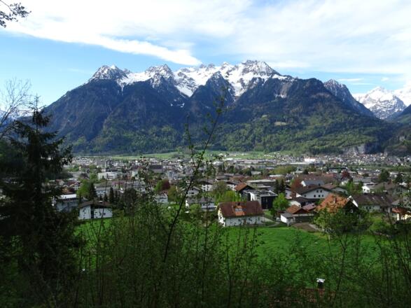 Ausblick Richtung Bludenz/Nüziders und Rätikon