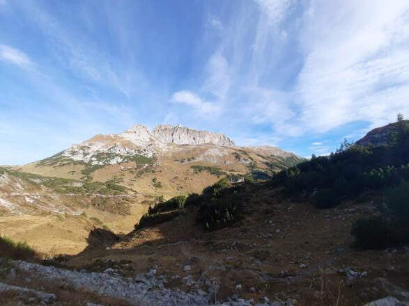 Blick zurück auf dem Weg zur Saladinaspitze