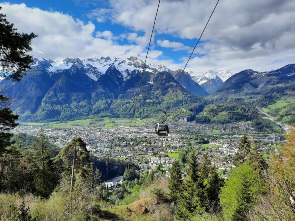 Talfahrt mit der Muttersbergbahn