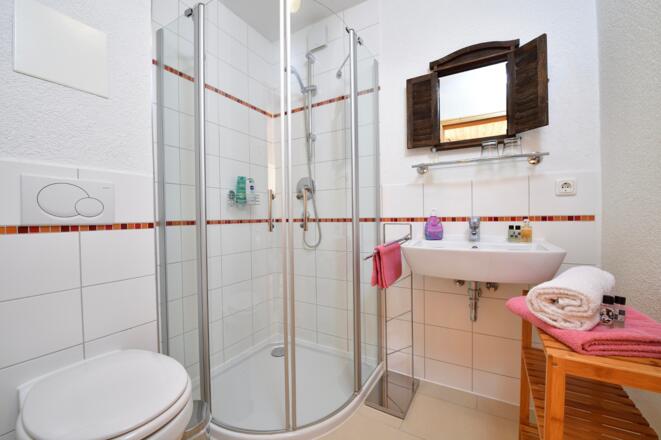 Landhaus Schwarzenberg - Fewo Alpenrose Dusche, WC