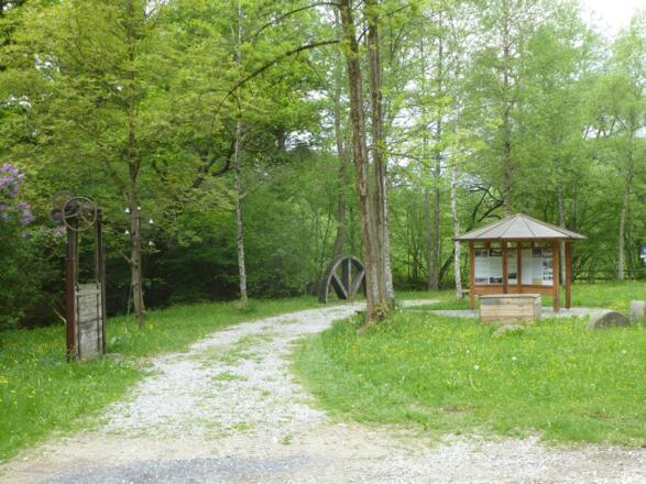 Infopunkt am Mühlenweg bei Uffing