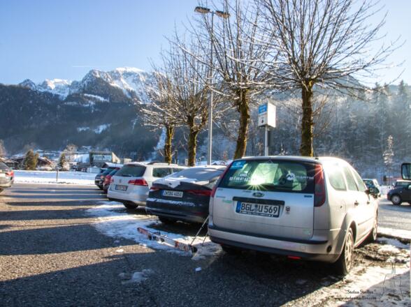 Parkplatz Königssee am oberen Ende bei der Jennerbahn.