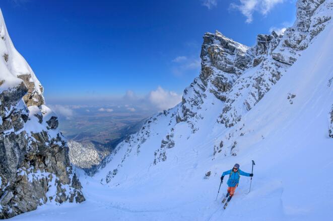 Die letzte Steilpassage im Kistenkar bevor man auf das Plateau aussteigen kann.