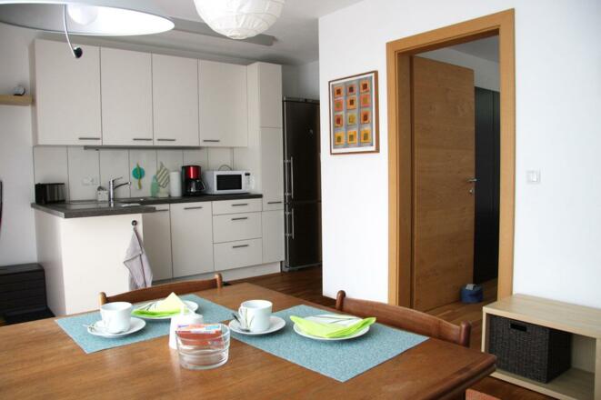 Küche in der Ferienwohnung Rotschopf