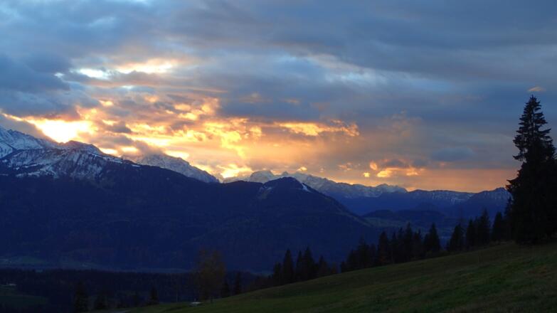 Abendstimmung beim Wurzerbauer