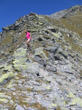 wegloser Gratrückenabstieg