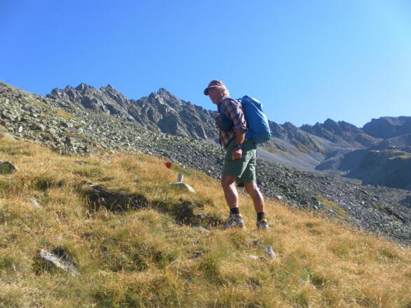 Abzweig am Beginn des Hüttenkares
