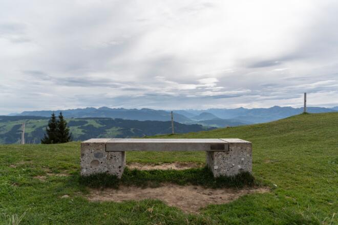 Hirschberg Gipfel mit Blick Richtung Nagelfluhkette
