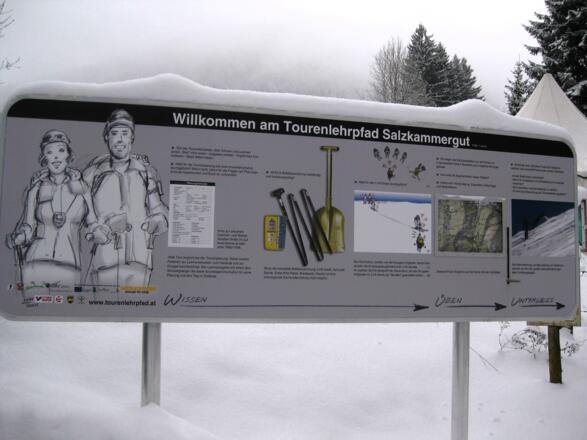 Eines der Infoschilder vom Tourenlehrpfad