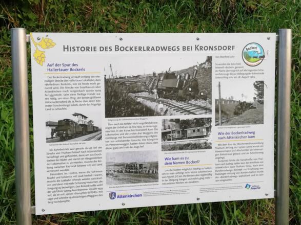 Informationstafel am Bockerlradweg bei Attenkirchen