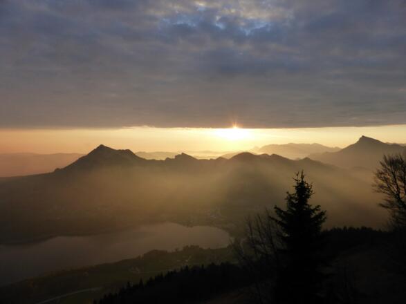 Blick hinunter zum Fuschlsee