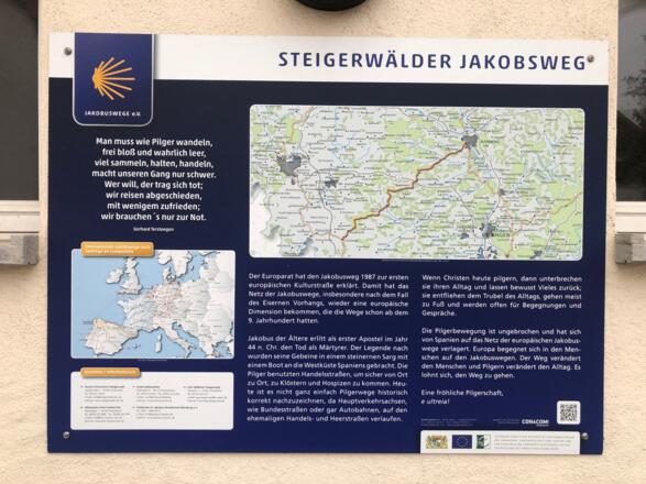 Schlüsselfeld - Infotafel Stiegerwälder Jakobsweg