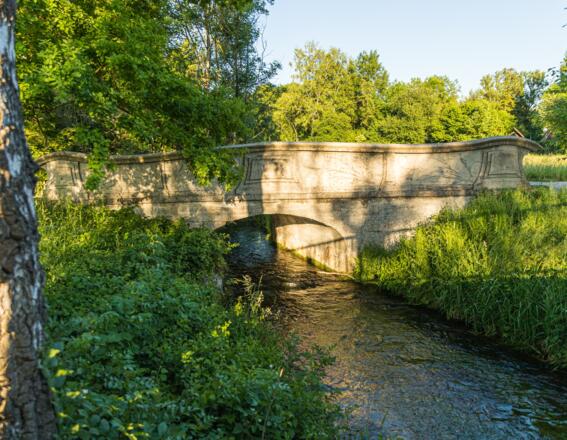 Russenbrücke im Sonnenuntergang