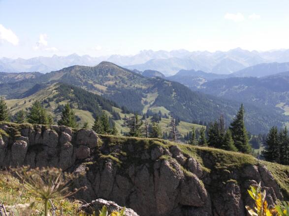 Blick vom Rindalphorn auf den Alpenhauptkamm