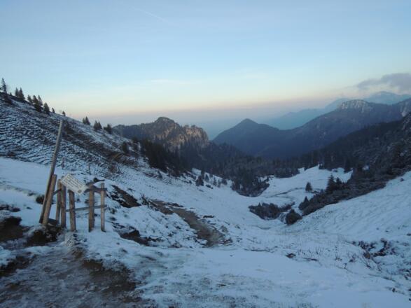 Auf dem Sultensattel; Blick in Richtung Chiemsee