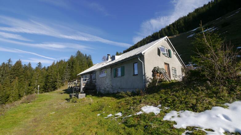 Die Älpele-Alpe im Skigebiet Jungholz