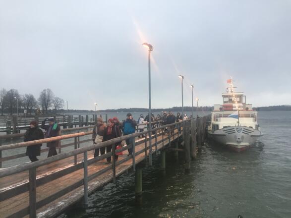 Die Schiffsanlegestelle Prien/Stock