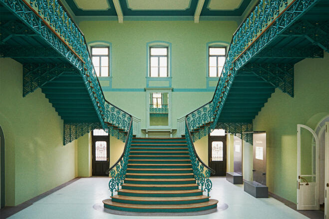 Grünes Treppenhaus Luitpoldbad Bad Kissingen