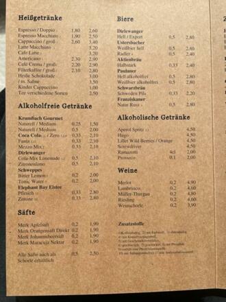 Getränkekarte