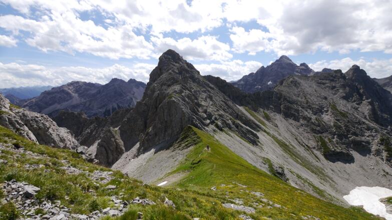 Blick vom Glasfelderkopf auf die Bockkarscharte