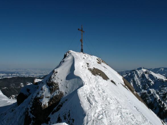 Der Rindalphorn-Gipfel im Winter