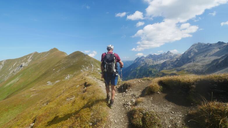 Wanderer auf dem Märzlesattel