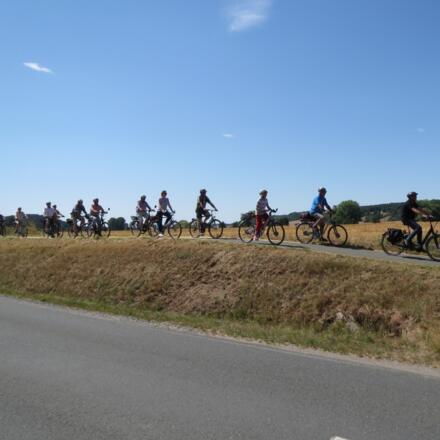 Schleifenroute - Fahrradfahrer auf dem Aischgründer Genussradweg