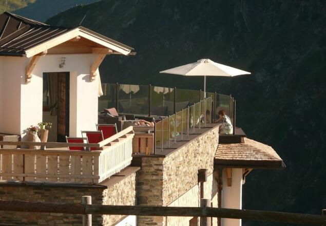 Dachterrasse der Westgipfelhütte