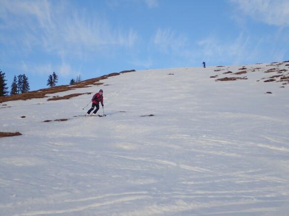 Leidlich gute Abfahrt im Beinahe-Firn