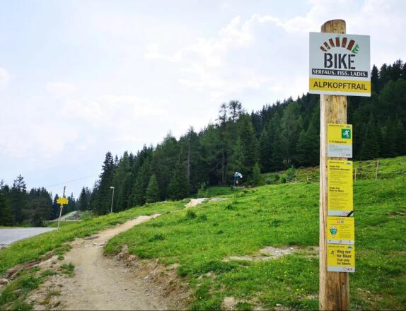 Weggabelung Wanderweg Alpkopftrail