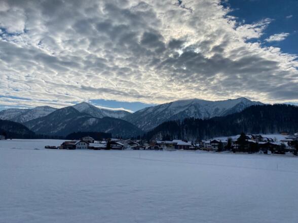 Bergsicht auf die Skitourenziele Anzenberghöhe, Wieserhörndl, Spielberg, Eibleck und Ochsenberg (von l.n.r)
