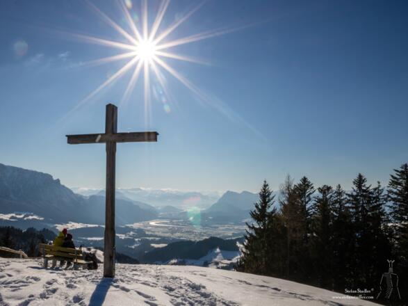 Schöner Blick von der Karspitze ins Inntal.