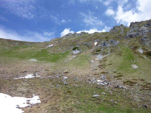 Die steile Südwestflanke vom Draugstein