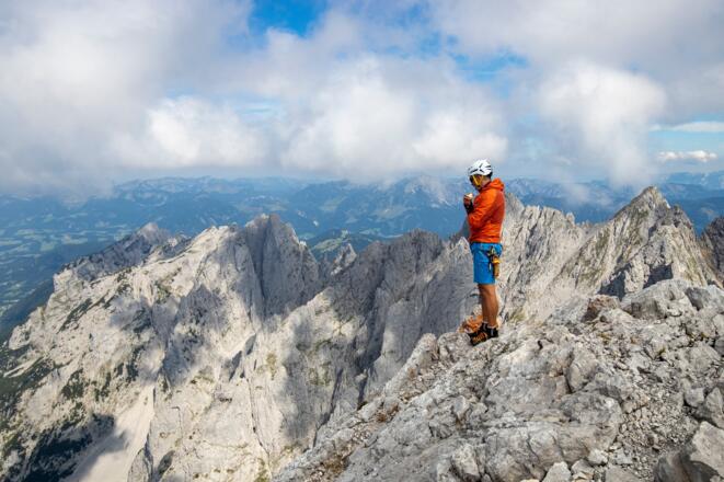 Alpinklettern pur auf die Große Bischofsmütze, 2458 m.