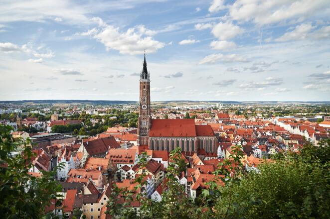 Blick auf die Altstadt von Landshut