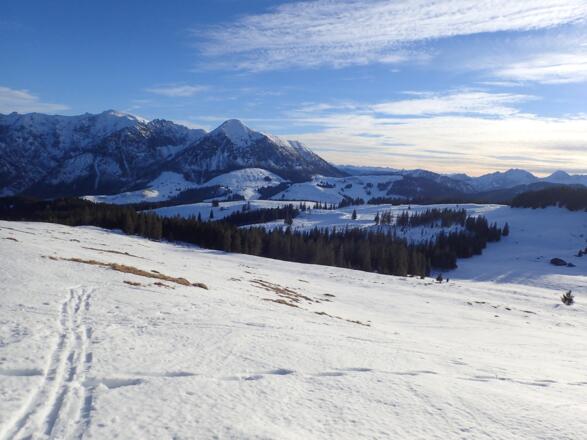 Blick zurück über den Anstiegsweg