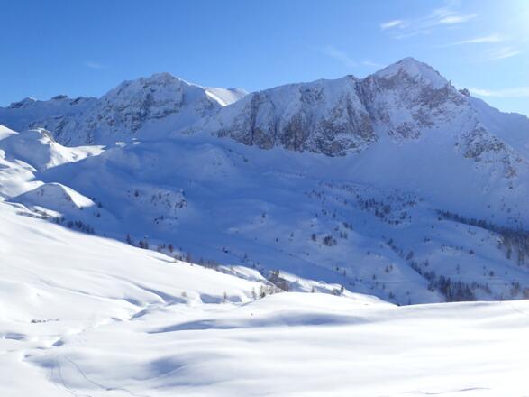 Guglspitzen und Zwillingwand von der Aignerhöhe