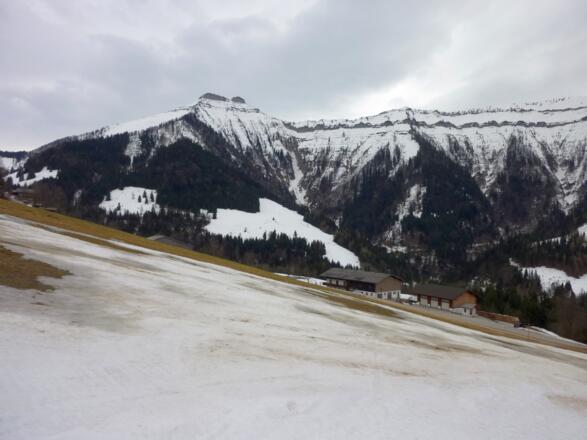 Schmittenstein von der Kurvenlift-Piste aus gesehen