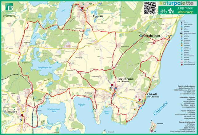 Übersicht Naturweg Naturpalette Rimsting - Breitbrunn - Eggstätt