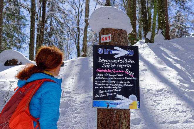 Weit kann es nicht mehr sein bis zur Gaststätte St. Martin!
