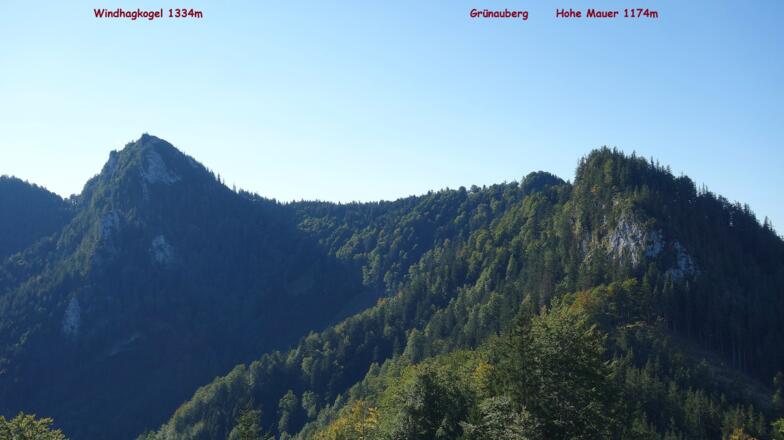 Blick über Hohe Mauer (1174m) zum Windhagkogel