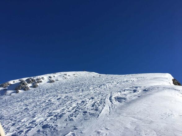 die letzten Meter zum Gipfel