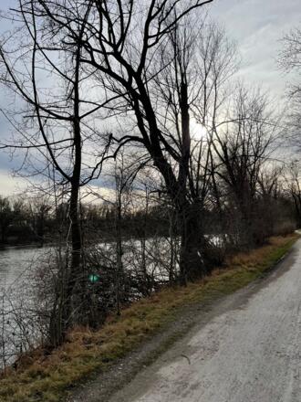 Weg mit Blick auf die Isar