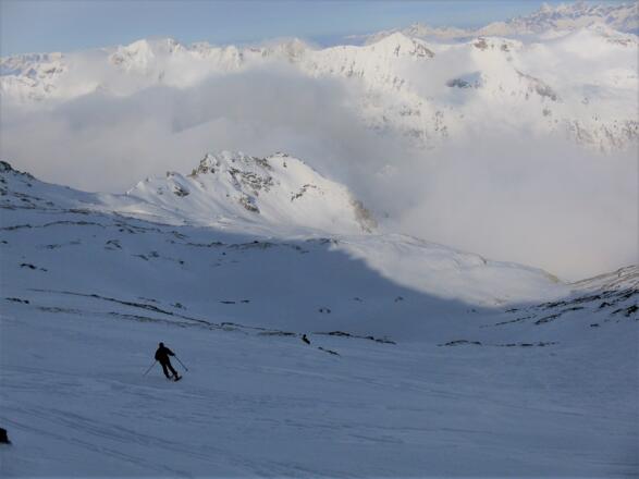 Heißenkarabfahrt ins Lantschfeld