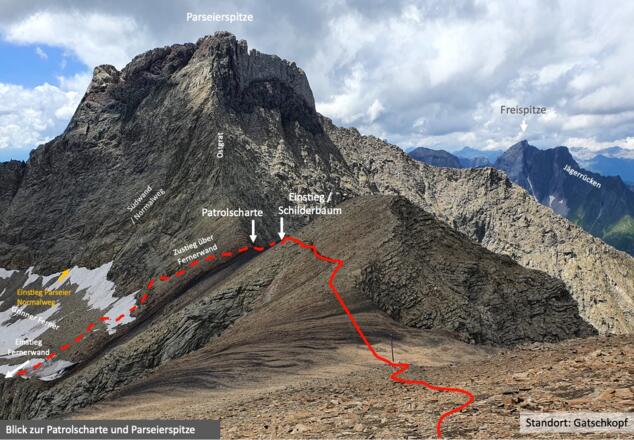 Blick vom Gatschkopf zur Patrouillenscharte