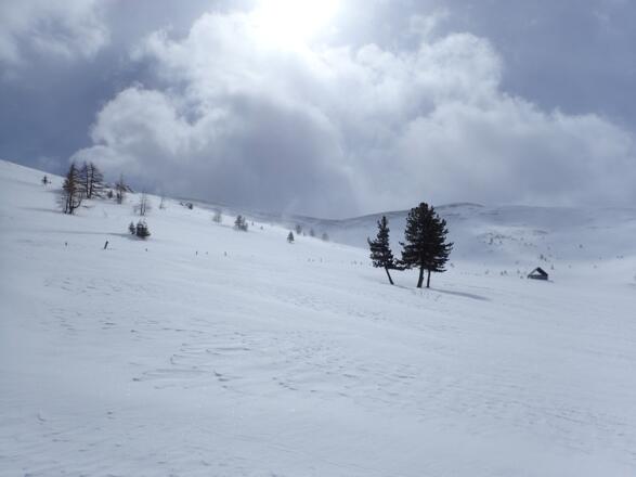 Auf den flachen Böden der Klölingalm