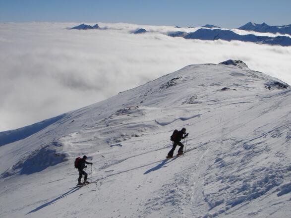 Ausstieg auf den Gipfelgrat